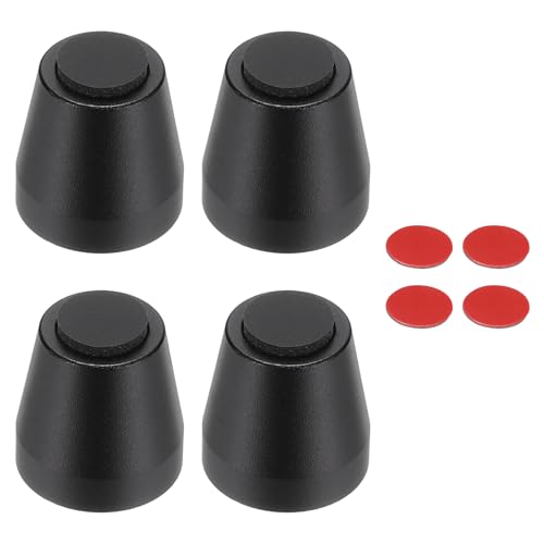 MECCANIXITY 4Pcs Speaker Isolation Pad Feet, 15x15mm Shockproof Aluminum Alloy Vibration Isolation Speaker Shock Base Pad Cone Base with Double-Sided Adhesive for Audio Equipment, Black - color: Black, size: 15x15mm