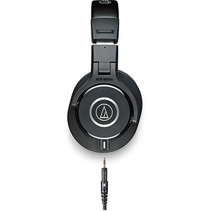 Audio-Technica ATH-M40x Professional Studio Monitor Headphone, Black, with Cutting Edge Engineering, 90 Degree Swiveling Earcups, Pro-Grade Earpads/Headband, Detachable Cables Included | Cutting Edge Engineering, 90 Degree Swiveling Earcups, Pro-Grade Ear