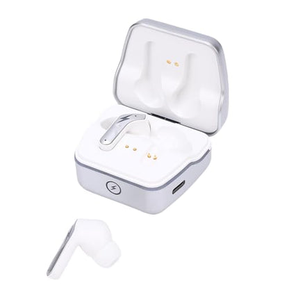 Low Latency Wireless Earbuds Dual Connection for Gaming Console Laptop Tablet IPX5 Water Proof Earphones (2.4GHz Adapter Included) (White) - color: White