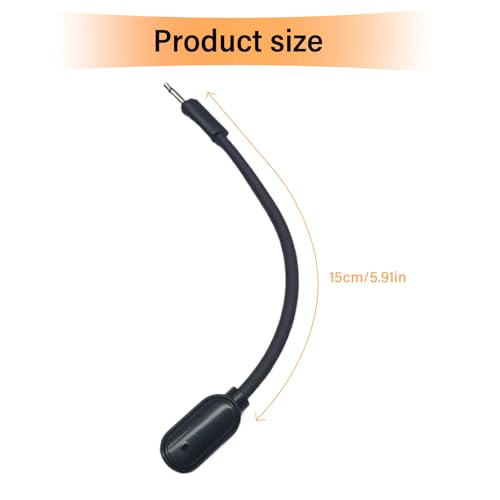 Gaming Boom Microphone Replacement for Headsets with Noise Cancellation Detachable 2.5mm Game Boom Mic, Shown