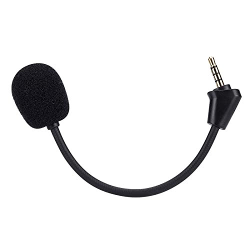 Replacement Game Mic for HyperX Cloud II-Wireless Gaming Headset on PC PS4 PS5 Nintendo Switch, 3.5mm Detachable Boom Microphone