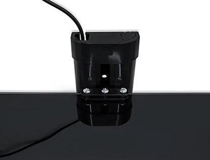 Mount-It! 2-Tier Floating TV Shelf, Tempered Glass, Wall Mount, Black - style: 2-shelf