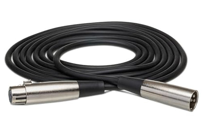 Professional XLR Audio Cable, 3 Feet, Male to Female Connectors, Black with Silver Housing