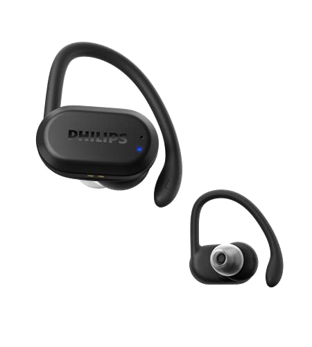 Philips A7306 True Wireless Sports Headphones with Detachable Ear Hooks, Heart-Rate Monitor, UV Cleaning Charging case, Awareness Mode, Waterproof, TAA7306BK | Detachable Ear Hooks, Heart-Rate Monitor, UV Cleaning Charging case, Awareness Mode, TAA7306BK,