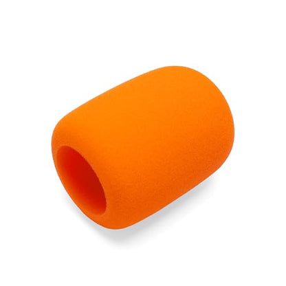 Foam Mic Cover Compatible with JBL PartyBox Wireless Mic Microphones, Wireless Two Microphone System, PartyBox Mic 100 Wird Microphone Sponge Windscreen Pop Filter 4-Pack, Orange
