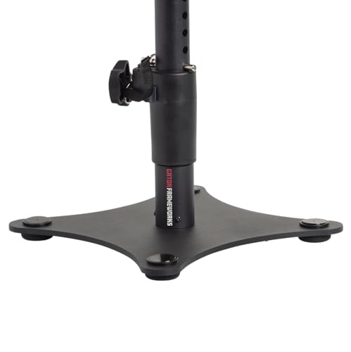 Gator Frameworks Desktop Studio Monitor and Speaker Stands with EVA Foam Padded Surface, Angle Adjustable from 0° to 15° – Set of 2 (GFWSPKSTMNDSK) - style: Desktop Stand