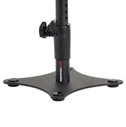 Gator Frameworks Desktop Studio Monitor and Speaker Stands with EVA Foam Padded Surface, Angle Adjustable from 0° to 15° – Set of 2 (GFWSPKSTMNDSK) - style: Desktop Stand