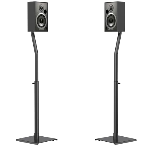 USX MOUNT Universal Speaker Stands, Height Adjustable Extend 30.0" to 39.1" for Satellite Speakers & Small Bookshelf Speakers up to 11 lbs Per Stand, 1 Pair Floor Stands for Sony Bose Polk JBL Yamaha - size: 30" to 39.1"
