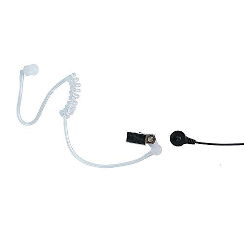 Tube Earpiece Compatible with Baofeng UV-5R | 1-Pack, K1 2-pin, acoustic tube, inline PTT mic; Compatible with UV-5R BF-888S H-777 RT21 TK-2402