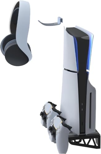 Wall Mounted Gaming Storage Rack for Console Controller Headset Organizer | Heavy-Duty Iron Wall Mount Organizer for Gaming Console, Controller, Charging Dock and Headset with Space-Saving Design
