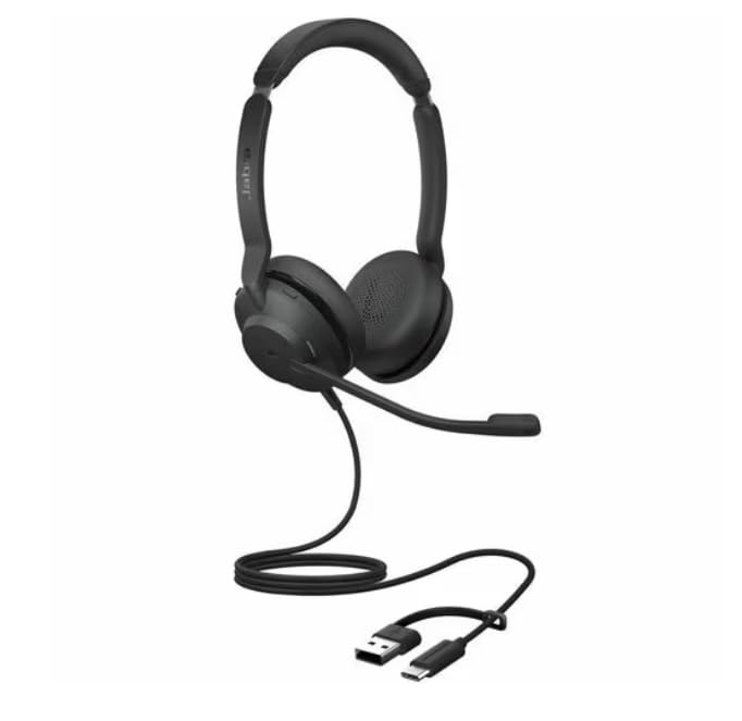Jabra Evolve2 30 SE (2025 Version) Wired Dual-Ear Headphones with Microphone for Work – Computer Headset - USB-A and USB-C Cable - Microsoft Teams Certified - Goes with All Meeting Platforms – Black - color: Black, style: Teams Certified