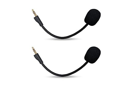 UNCLE LIGHT 2 Pack Replacement Game Mic for Logitech G PRO X & G Pro Gaming Headset on PS4 PS5 Xbox One PC, 3.5mm Detachable Boom Microphone