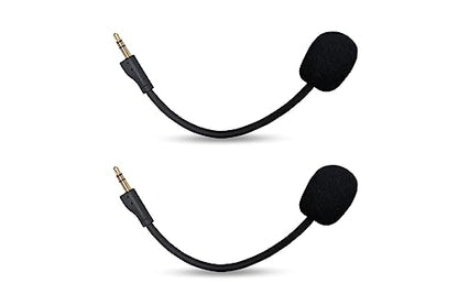 UNCLE LIGHT 2 Pack Replacement Game Mic for Logitech G PRO X & G Pro Gaming Headset on PS4 PS5 Xbox One PC, 3.5mm Detachable Boom Microphone