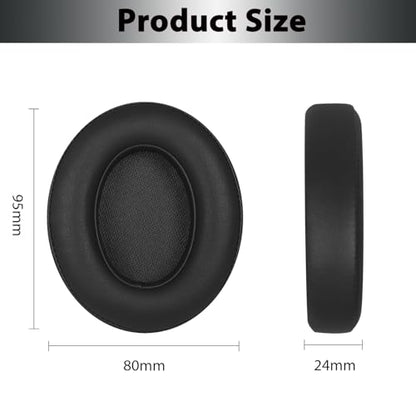 Studio3 Replacement Earpads Ear Pads Soft Protein Leather Cushion Cups Cover Compatible with Beats Studio 2 Studio 3 B0500 B0501 Wired Wireless Over-Ear Headphones (Black) | Soft Protein Leather & Memory Foam Earpad Replacement, Ear Cushions Fit Studio3 &