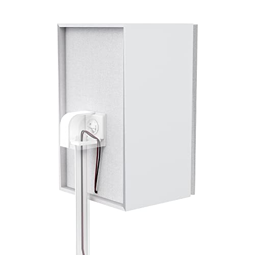 AVF Speaker Floor Stands, Set of 2, Holds up to 11 lbs, White | 31.75–42.2 inch adjustable height, steel construction, stable weighted base, ideal for living room, bedroom, office, EAK80W-A - style: White w Metal Base