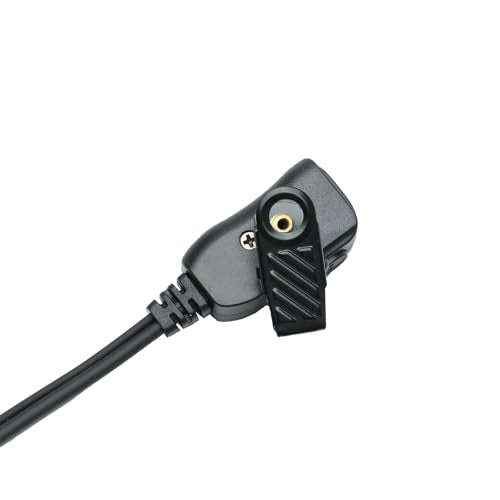 in-Ear Earpiece Compatible with Kenwood TK-3360 Baofeng UV-5RTP | In-ear bud, PTT mic, K1 2-pin; Compatible with TK-3140 TK-3402 BF-888S BF-F8HP UV-5R H-777 RT21 RT7