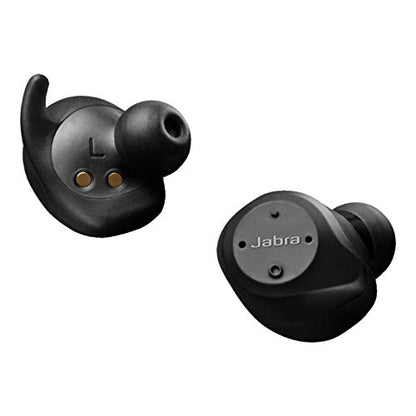 Jabra Elite Sport True Wireless Waterproof Fitness & Running Earbuds with Heart Rate and Activity Tracker - Advanced Wireless Connectivity and Charging Case - 4.5 Hour (100-98600001-02), Black