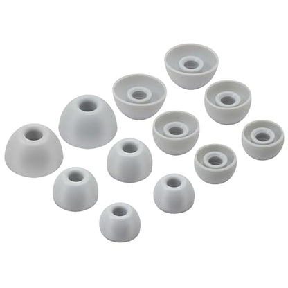 6 Pairs Replacement Silicone Ear Tips Compatible with Beats Studio Buds/Fit Pro/Studio Buds +, Silicone Earbuds Eartips Buds Cover Set for Beat Studio Buds (Grey) - color: Grey with Pen