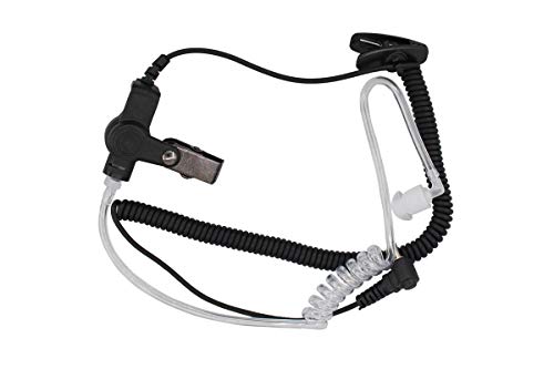 MOTOKU 2.5mm Earpiece Headset W/Coiled Tube for Harris Police Radio | for XG25 XG75 P7300, for Motorola Kenwood