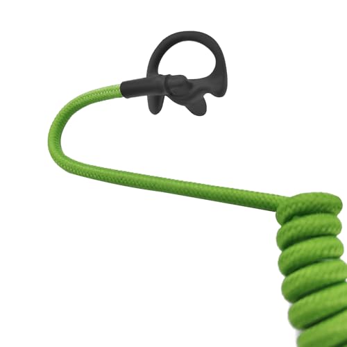 2-Way Radio Earpiece Nylon Acoustic Braided Tube Ear Coils Knitted Replacement for Left Right Surveillance Walkie Talkie Headset(Color) (Green)
