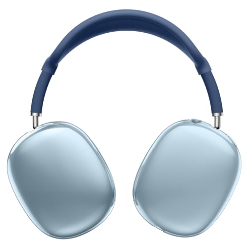 Compatible with Apple AirPods Max Case,Clear Soft TPU Anti-Scratch,Ear Pad Case Cover/Ear Cups Cover/Headband Covers for AirPods Max Headphones,Blue - color: D-Blue, size: Clear case