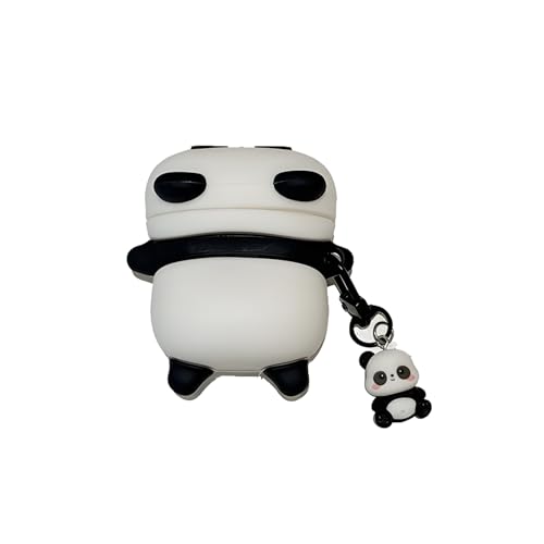 Wireless Charging Earphone Case Compatible with Airpods 4, Cute Animal Lying Panda Design Soft Silicone Full Body Protective Skin Cover, Kids Girls Women Cartoon Earbuds Accessories with Pendant - color: Lying Panda, size: Airpods 4