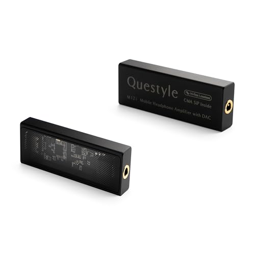 Questyle M12i HiFi Headphone Amplifier [MFi Certified] Portable USB DAC | Lossless Mini Audio Amps Supports PCM 768kHz/DSD512 with 3.5mm Outputs High Resolution for Smartphones/PC/Laptops