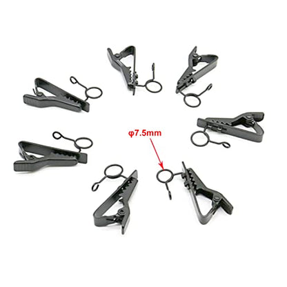 3pcs Lavalier Microphone Metal Tie Clips 3pcs Windscreen Foam Covers | 0.75mm Lapel Microphone Replacement Kit, Metal Lapel Mic Clips Sponge Cover Kit - color: 7.5mm