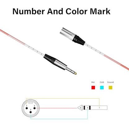 PRORECK 6.1m(20피트) 스네이크 케이블, 8채널 차폐 오디오 케이블 0.6cm(1/4인치) TRS to XLR 수, 전문 무대, 스튜디오 및 라이브를 위한 컬러 마크 커넥터 포함(PR-TRS/XLR-8 x 20M) - style: 8채널 6.1m(20피트)