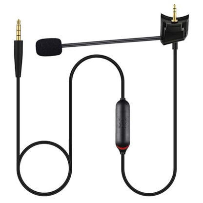 QC35 Mic Replacement Compatible with Bose QC35 & QC35 II Headphones, Detachable Boom mic 2.5mm to 3.5mm with Mute Switch for Xbox One, PS4, PS5, PC (4 FT)