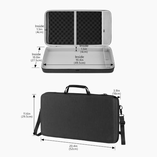 GEEKRIA Audio Interface Carrying Case, Compatible with Akai Professional MPC Live III, EVA Hard Shell Portable Travel Bag (Dark Gray) - color: Dark Grey