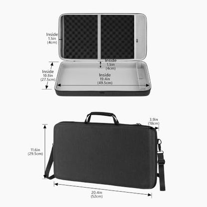 GEEKRIA Audio Interface Carrying Case, Compatible with Akai Professional MPC Live III, EVA Hard Shell Portable Travel Bag (Dark Gray) - color: Dark Grey