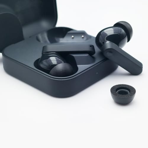 Klowcok Replacement Foam Ear Tips for Nothing CMF Buds/Buds Pro 2/Buds 2a | Earbuds Tips, Comfort Fit, 3 Pairs, S/M/L, Black