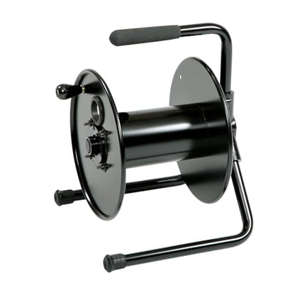 Hannay Reels AVC16-10-11 Series AVC Manual Hand Crank Portable Cable Storage Reel for Audio Video, Steel and Aluminum Construction, Black Paint, Made in USA