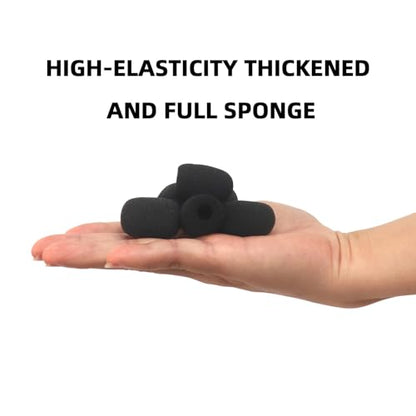 15 Pack Foam Microphone Windscreen, Lapel Headset Microphone Sponge Mini Foam Cover Shield Protection for Variety of Headset (Black)