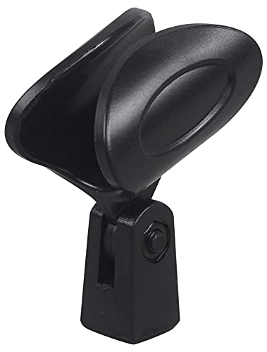 Rockville RVCLIP5 Universal Wireless Microphone Clip with Copper Threading | Fits 30-35mm Wireless Mics, Stand Mountable, Flexible Soft Plastic, 5/8" x 27 Copper Thread, Fits Shure/Audio-Technica