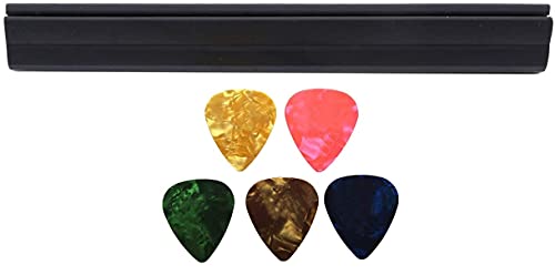 Jiayouy 7.3" Inches Microphone stand Guitar Pick Holder Rubber Guitar Picks Clamp Clip With 5 Picks (Pack of 2) - size: Small (Pack of 2)