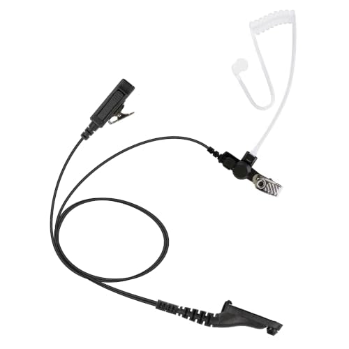 BCT22-M9 2-Wire Surveillance Acoustic Tube Earpiece with PTT Mic Compatible with Motorola Radios APX 8000 APX 7000 4000 XPR 7580e 7380e XPR 7550 7350e 7350 APX6000 APX7000 APX8000 XPR7550 - size: 1
