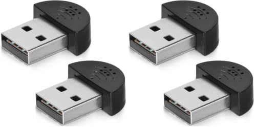 KISEER 2 Pcs USB 2.0 Mini Microphone, Laptop/Desktop PC Plug and Play for Skype, MSN, Yahoo Recording, YouTube, Google Voice Search and Games (Pack of 2) - size: 1.0*0.2 inch (Pack of 2)
