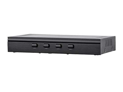 Monoprice SS-4 Premium 4 Channel Speaker Selector, with Impedance Protection, Supports 12-16 AWG Speaker Wire, Individual Zone On/Off Buttons, 138157, Black