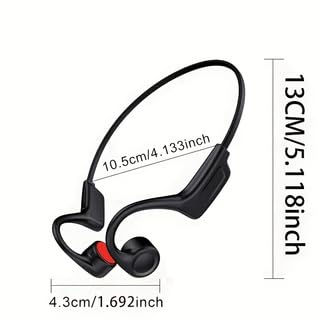 Bone Conduction Headphones, Bluetooth 5.3 with ENC Noise-Canceling Mic, IP54 Waterproof, 15H Playtime HiFi Stereo Sound for Running, Cycling, Workout (Black) - color: Black