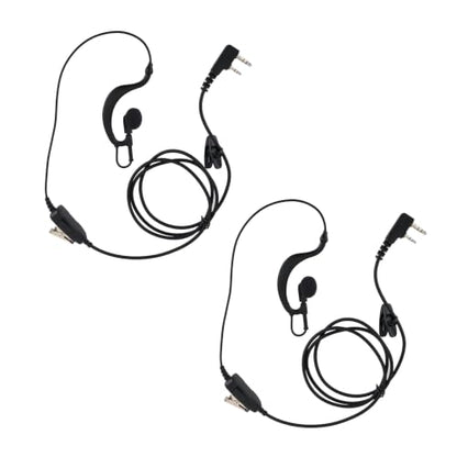 G Shape 2 Pin Walkie Talkie Earpiece Headset Compatible with Baofeng UV-5R Retevis H-777 RT21 RT22 Arcshell AR-5 Two Way Radio (1 Pack)