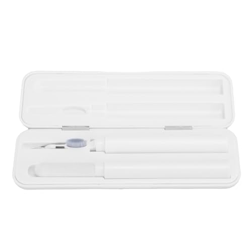 Cleaning Kit Earbud Cleaner Pen, ABS Multi Function Electronics Brush with Flocking Sponge and Metal Tip, 2 Tools with Magnet Storage Box for Earbuds Jewelry
