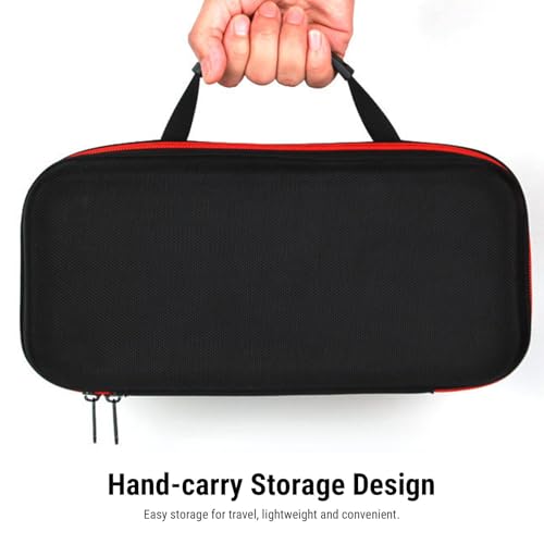 Wireless Microphone Case Shockproof Handheld Mic Travel Bag for Receivers Adapters Cable Batteries Hold 4 Microphones