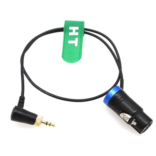 Audio Cable for Sennheiser SK 500 G4 Sony UWP D11 D21, Mic Low-Profile XLR 3 Pin to Transmitter Locking 3.5mm 1/8" TRS Right Angle 50cm - color: Low-profile XLR3F to right-angle 1/8", blue, size: 50cm