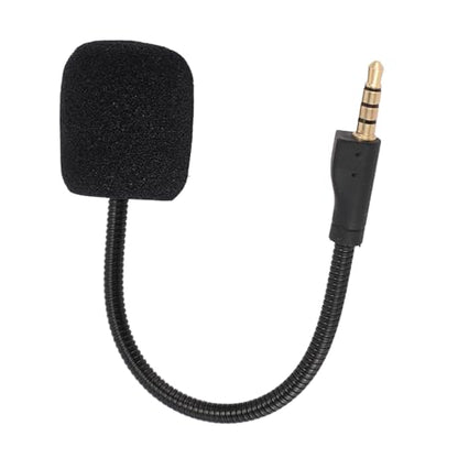 Replacement Game Mic for 1 Detachable Noise Cancelling Microphone, Bendable Gaming Headset Mic Boom with Foam Cover, 3.5mm Gold Plated Plug and Play Microphone for