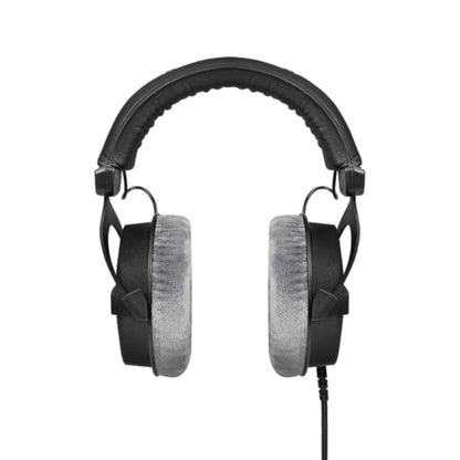 beyerdynamic DT 990 PRO, 250 Ohm, Open Back, Over Ear, Wired Headphones, 3m Coiled Cable, Black with Grey Velour Ear Pads | 3m coiled cable, wired over-ear design - color: Gray, size: 250 OHM
