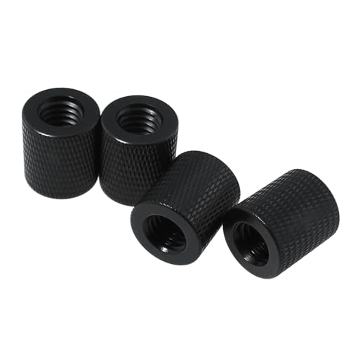 4PCS 3/8 Inch Female to 3/8 Inch Female Tripod Nut Attachment Mounting Nut Articulating Arm Attachment Block Aluminium Barrel Nut Tripod Rig Replacement Part for Camera Tripod Accessory