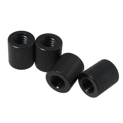 4PCS 3/8 Inch Female to 3/8 Inch Female Tripod Nut Attachment Mounting Nut Articulating Arm Attachment Block Aluminium Barrel Nut Tripod Rig Replacement Part for Camera Tripod Accessory