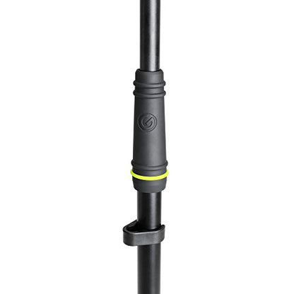 Gravity MS 2322 B Microphone Stand with Round Base and 2-Point Adjustment Telescoping Boom (GMS2322B) - style: Round Base and 2-Point Adjustment Telescoping Boom